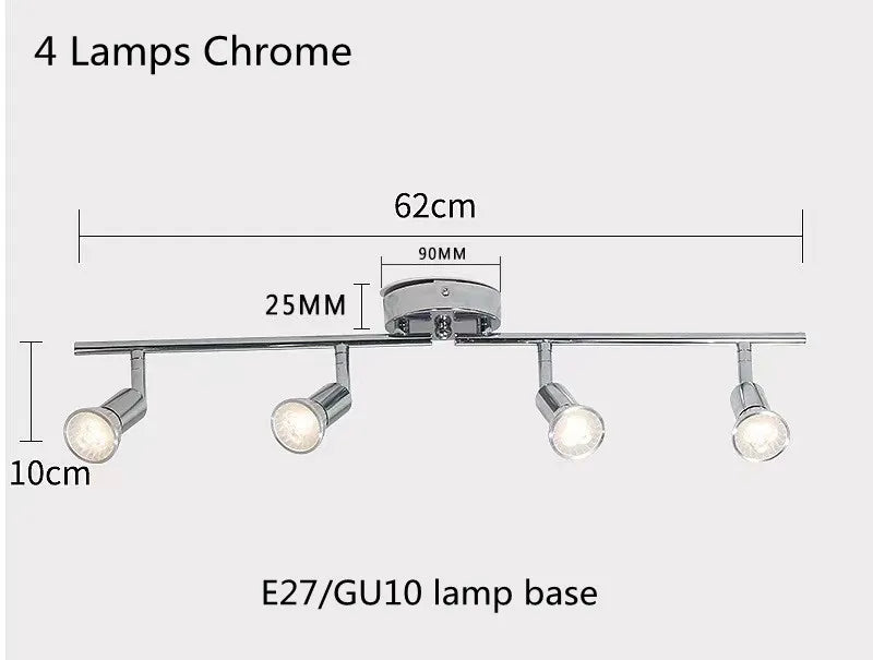 Adjustable GU10 Multi Head Ceiling Spotlight