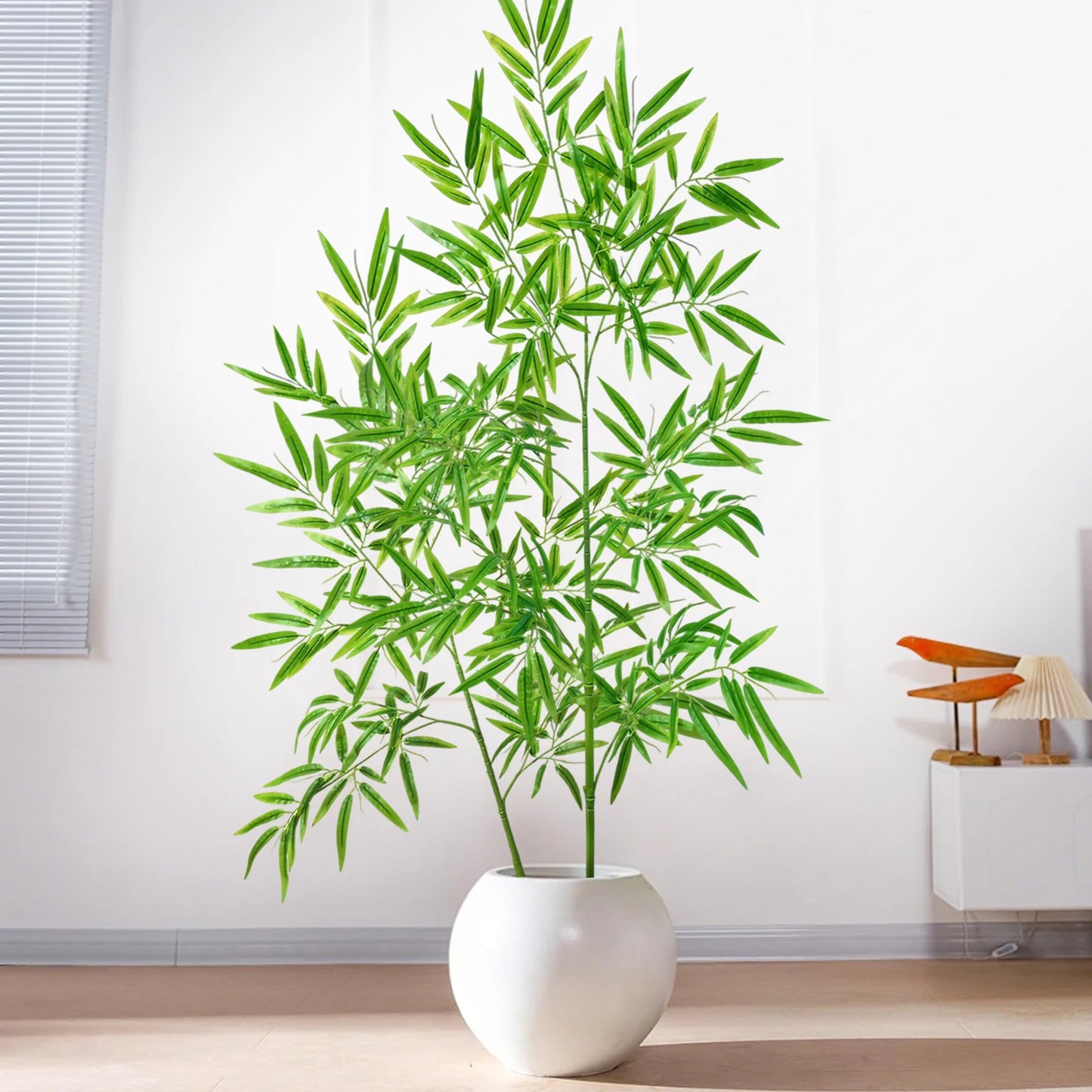 Green Silk Artificial Bamboo Branch Plant