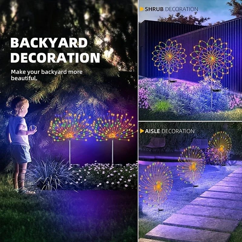 Solar Copper Wire Dandelion Fairy String Garden Lights