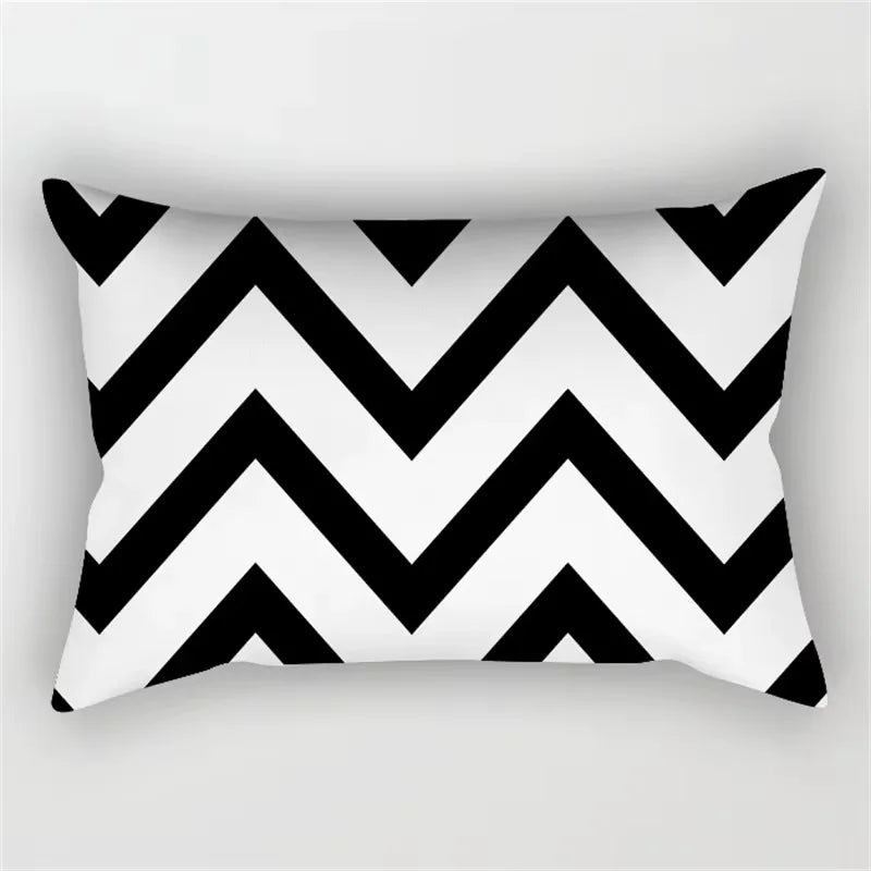 Geometric Marble Print Polyester Rectangular Pillowcase