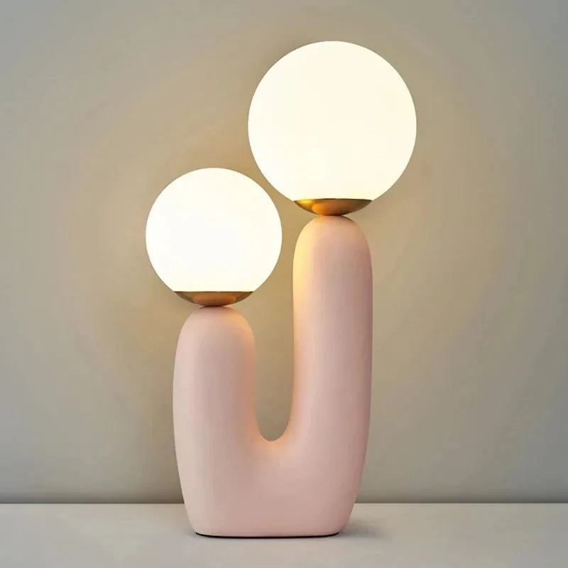 Nordic Glass Resin Base Table Lamp