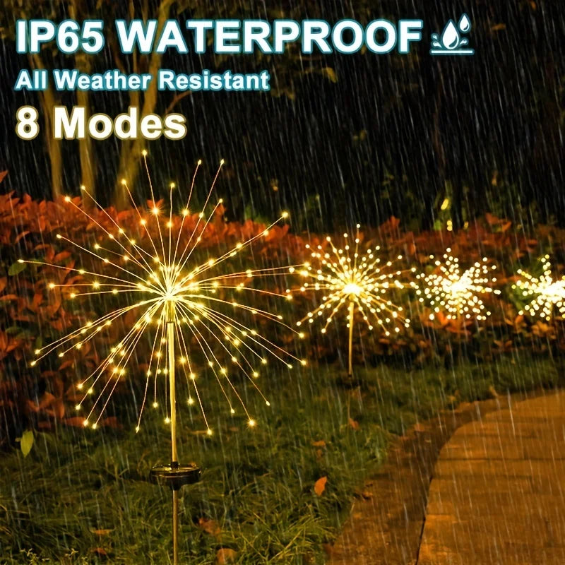 Solar Copper Wire Dandelion Fairy String Garden Lights