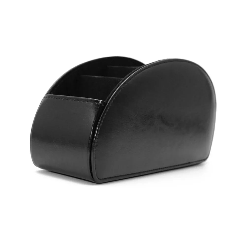 PU Leather 5 Compartment Remote Control Organizer