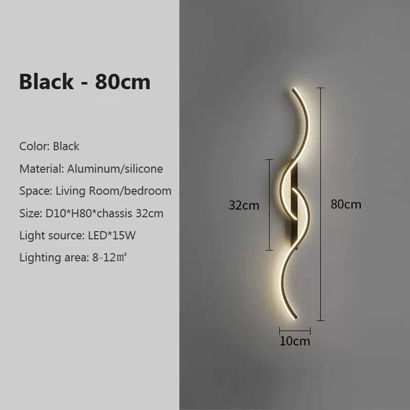 Minimalist Aluminum Bedside LED Up Down Wall Sconce