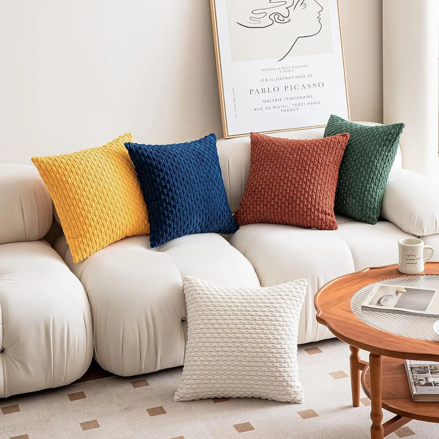 Decorative Pillow Cover — Luxury Woven Cotton Polyester Cushion