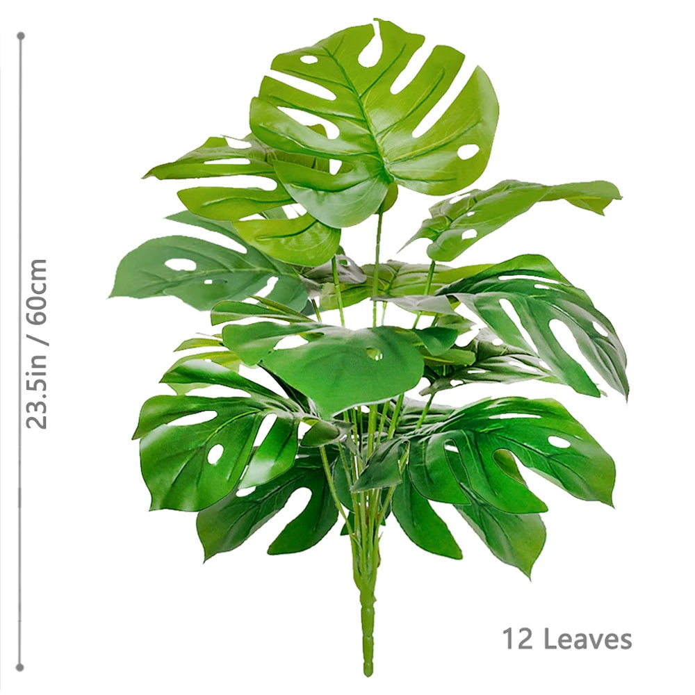 Silk Artificial Monstera Pothos Leaf Indoor Plant