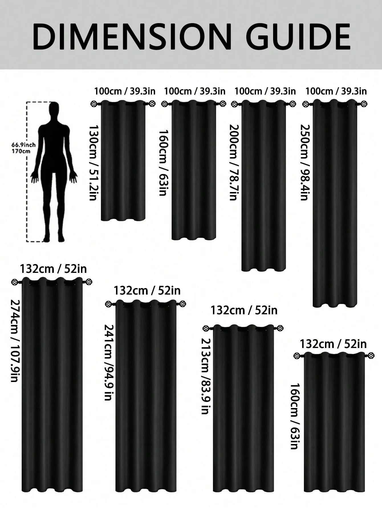 100% Light Blocking Grommet Top Blackout Drapes