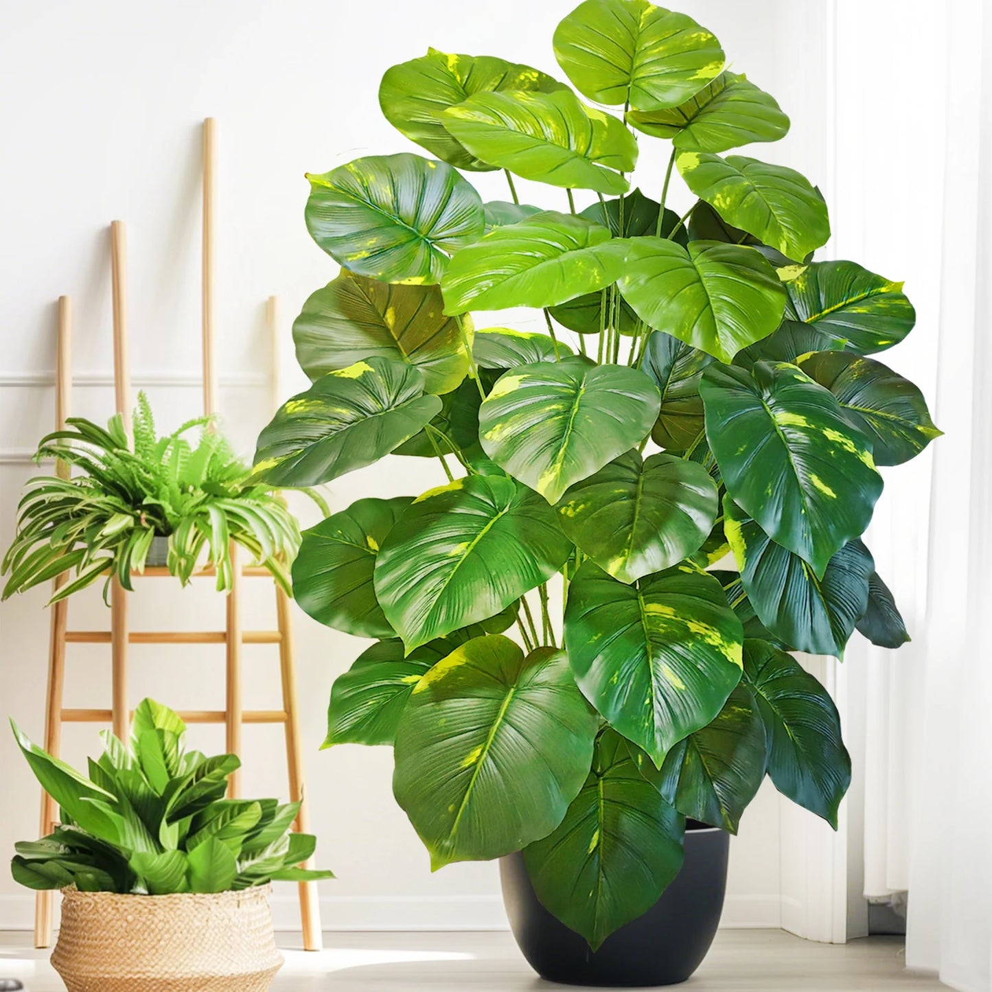 Silk Artificial Monstera Pothos Leaf Indoor Plant