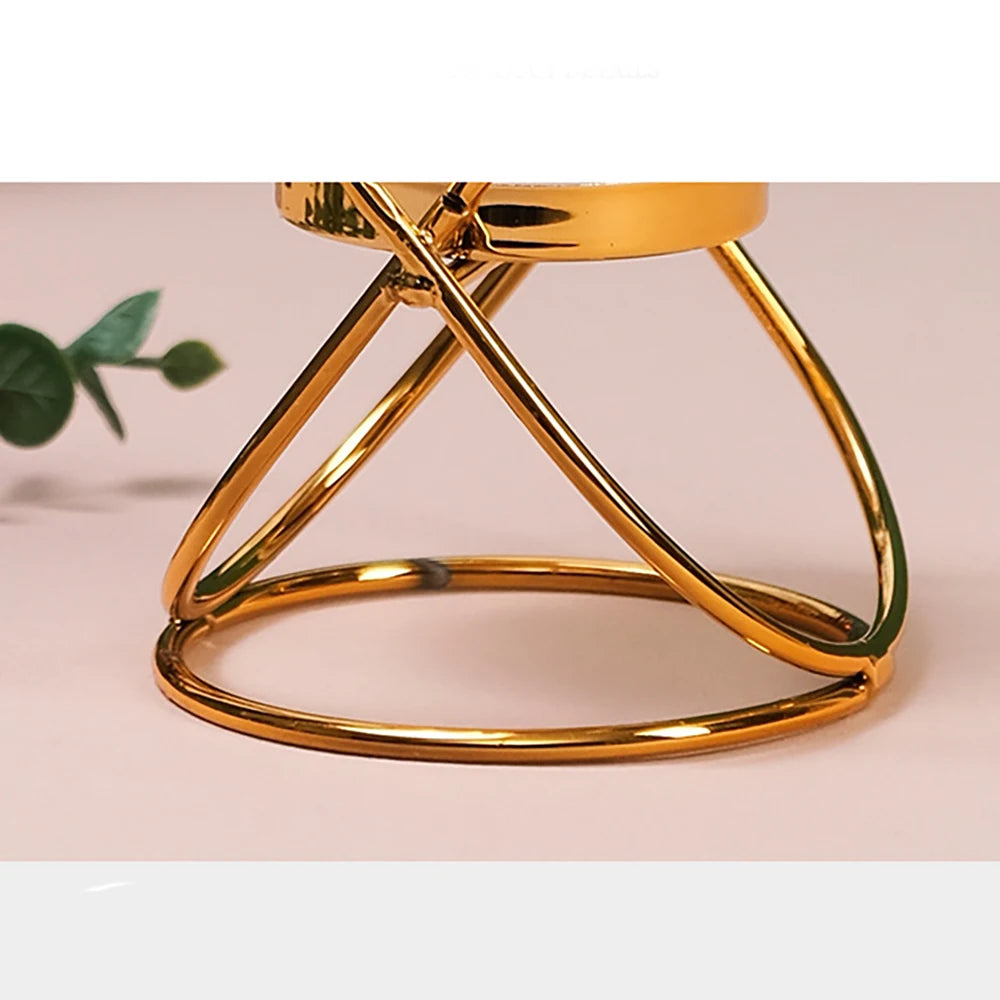 Gold Iron Romantic Candlelight Dinner Candle Holder