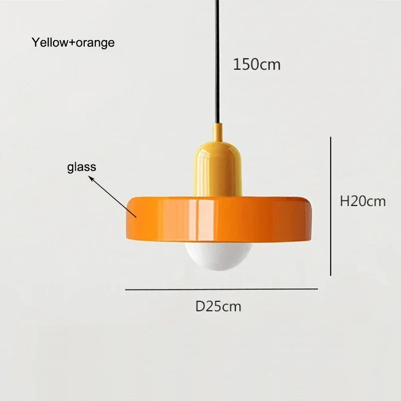 Bauhaus Nordic Glass Chandelier
