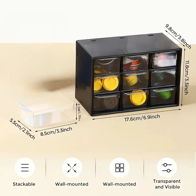 Dustproof Multi Grid Desktop Jewelry Organizer Box