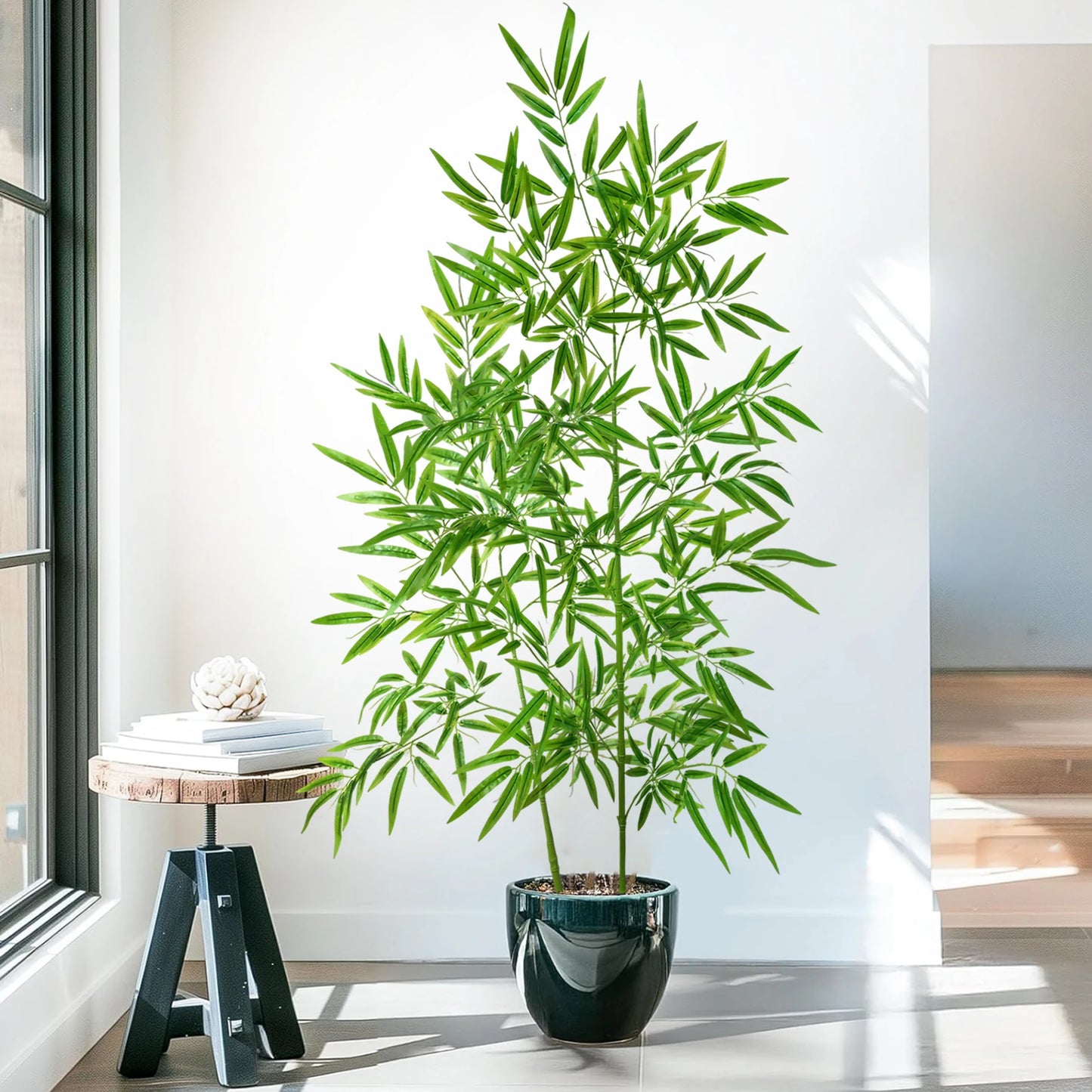 Green Silk Artificial Bamboo Branch Plant