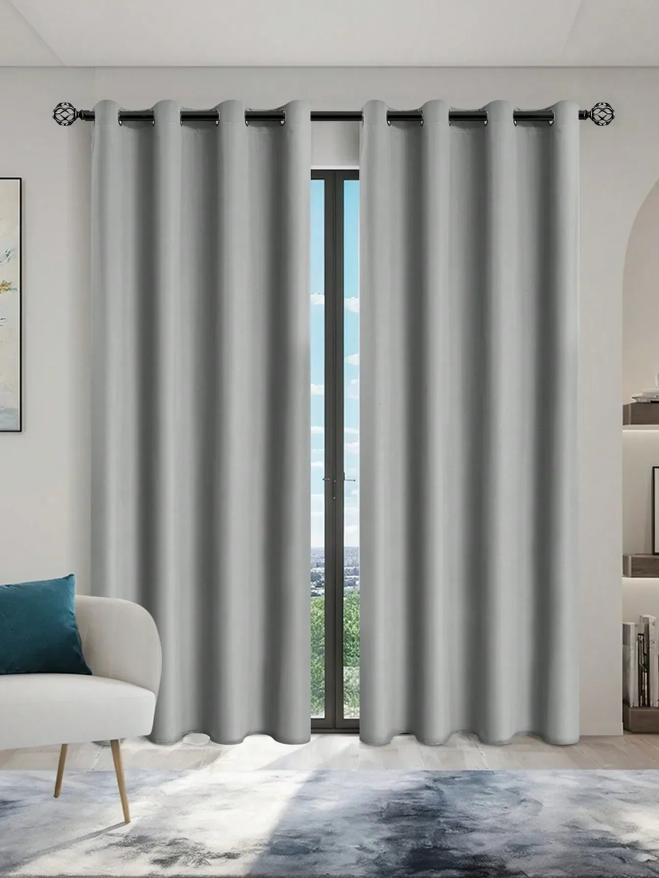 100% Light Blocking Grommet Top Blackout Drapes