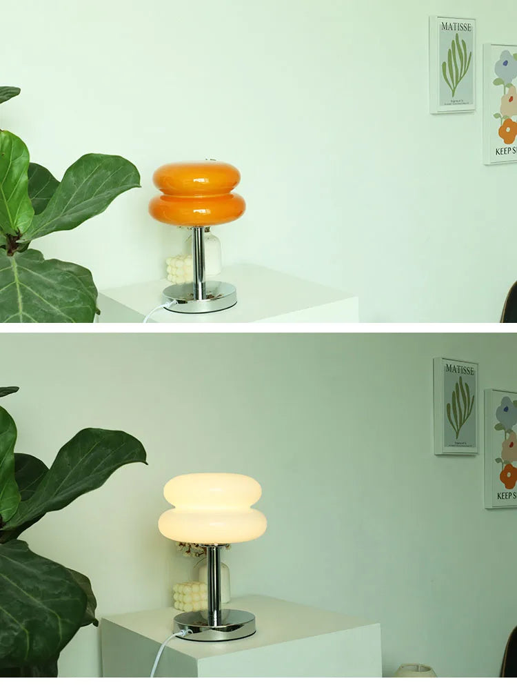 Macaron Glass Trichromatic Dimmable Table Lamp