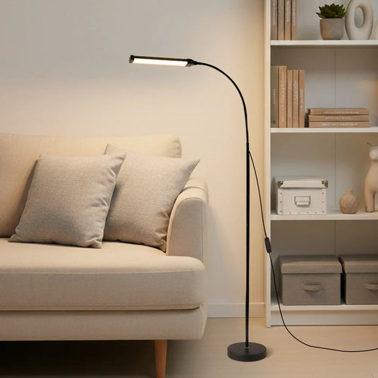 Modern LED Floor Lamp - Dimmable USB Floor Light with Adjustable Stand Lamp
