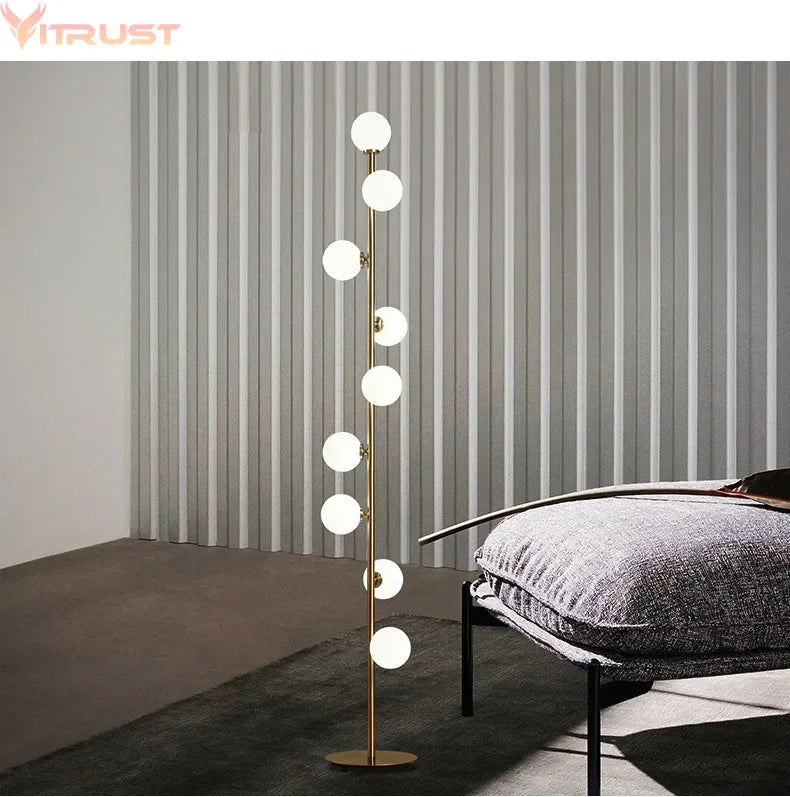Nordic Frosted Glass Standing Lamp