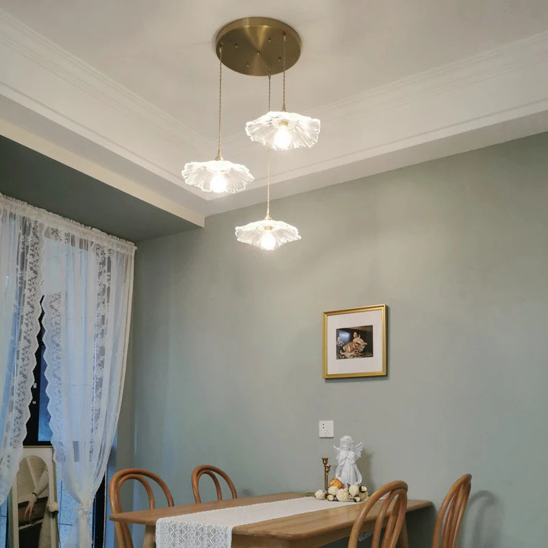 Modern White Glass Bedroom Pendant Lamp