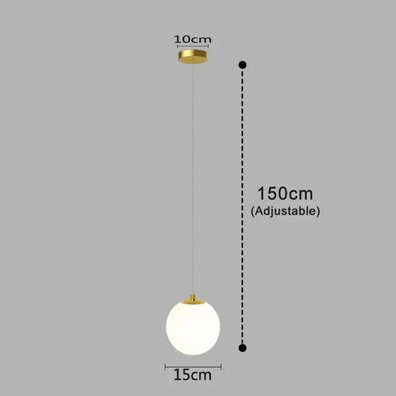 Nordic Glass Cord Pendant Lamp