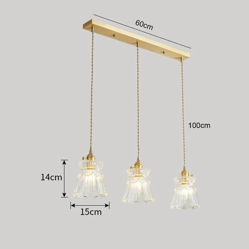 Modern White Glass Bedroom Pendant Lamp