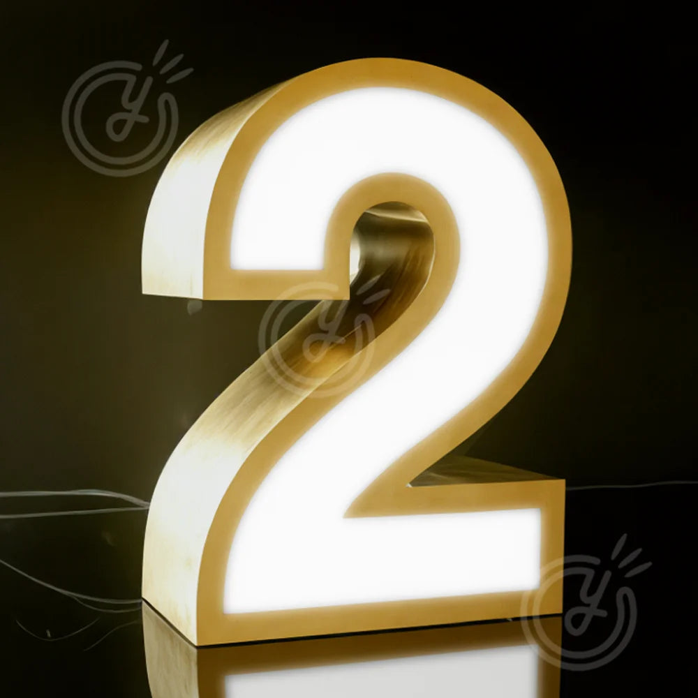 3D Backlit LED Custom Outdoor Metal House Number Sign