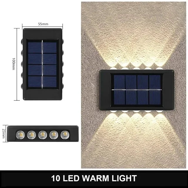 Waterproof Warm White Solar Outdoor Garden Wall Lamp