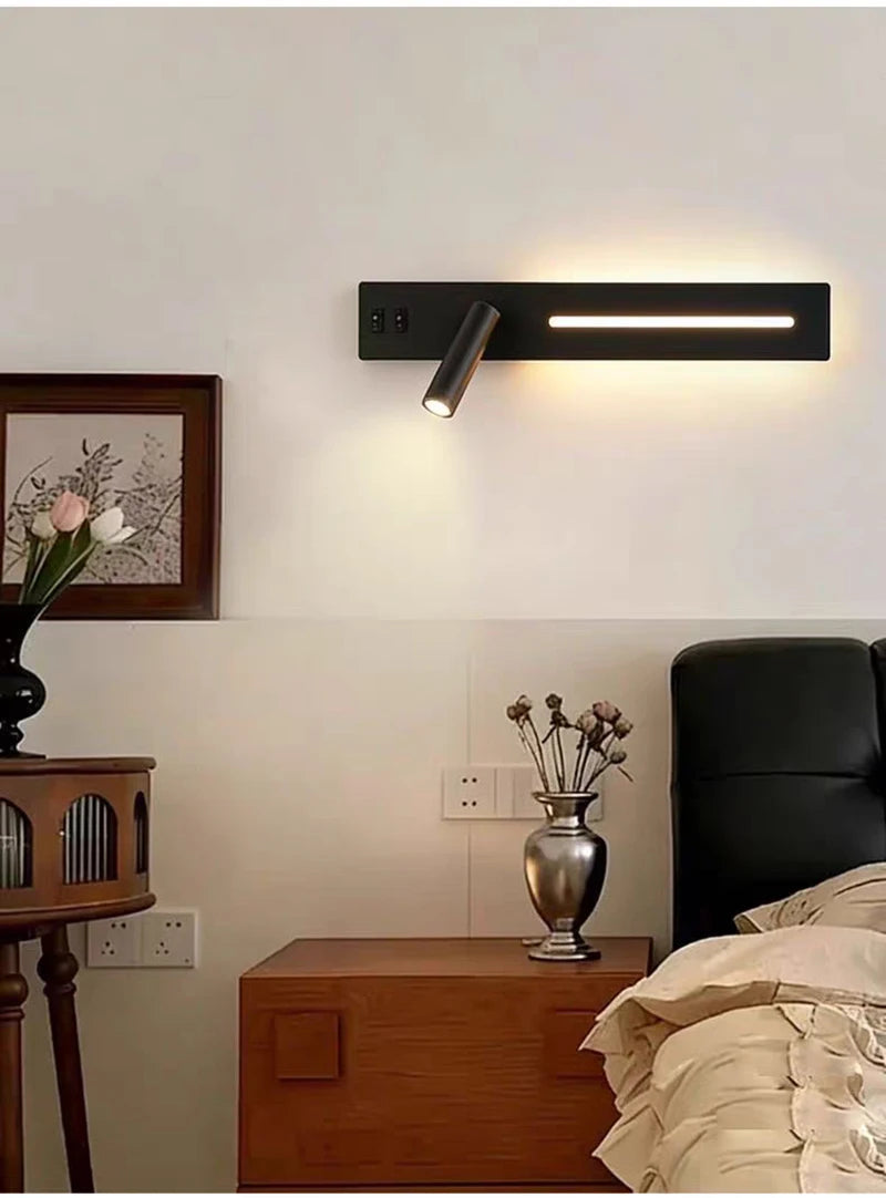 USB Charging Bedside Reading Wall Lamp