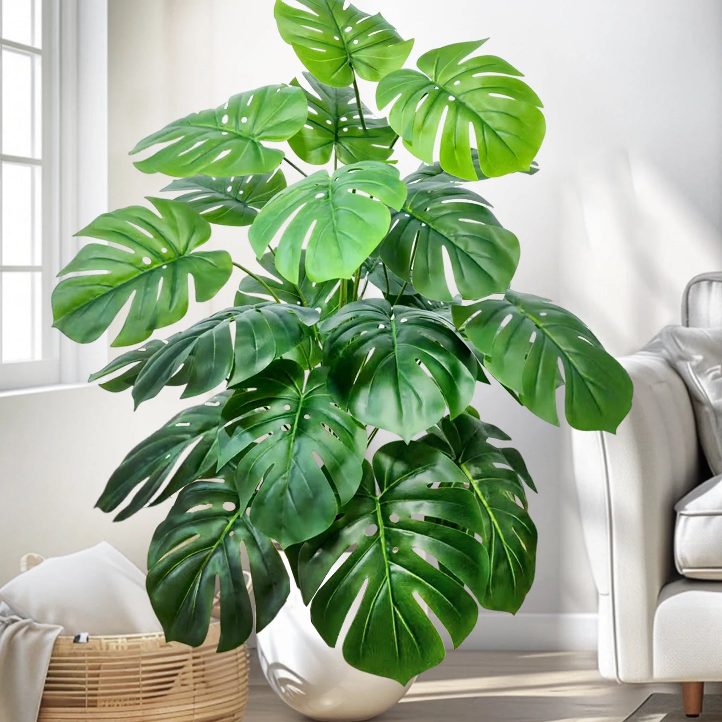 Silk Artificial Monstera Pothos Leaf Indoor Plant