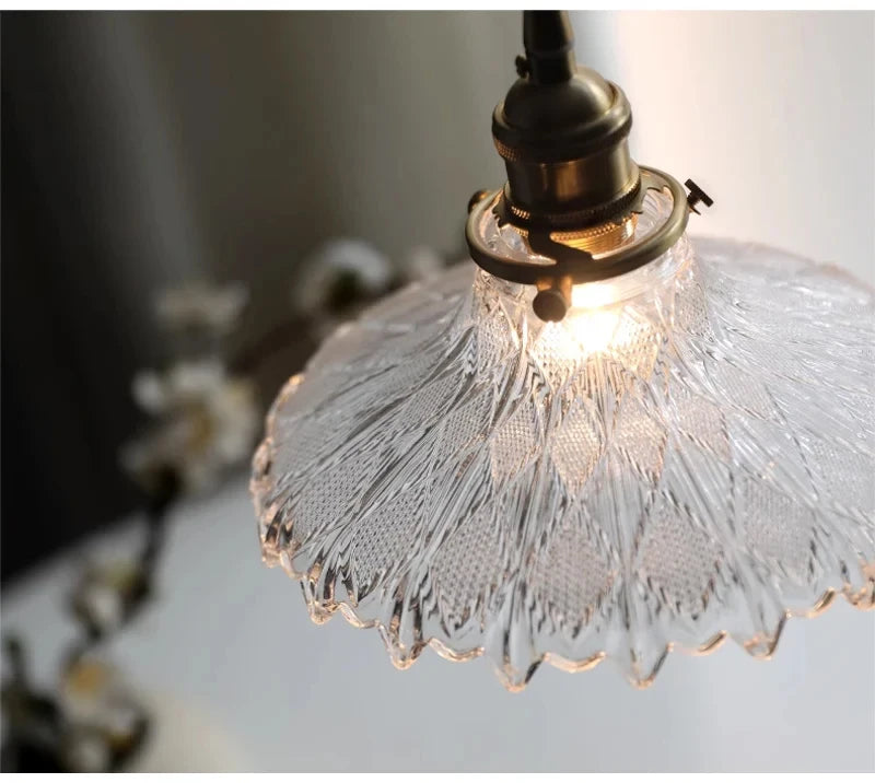 Modern White Glass Bedroom Pendant Lamp