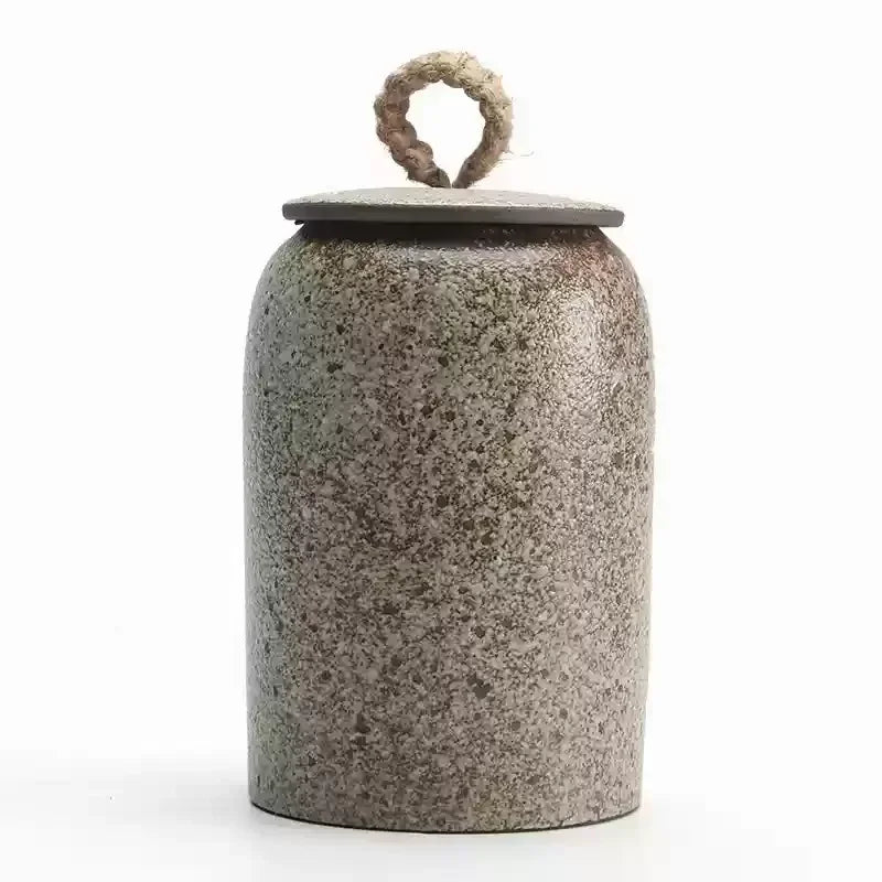 Vintage Ceramic Sealed Tea Snack Storage Jar
