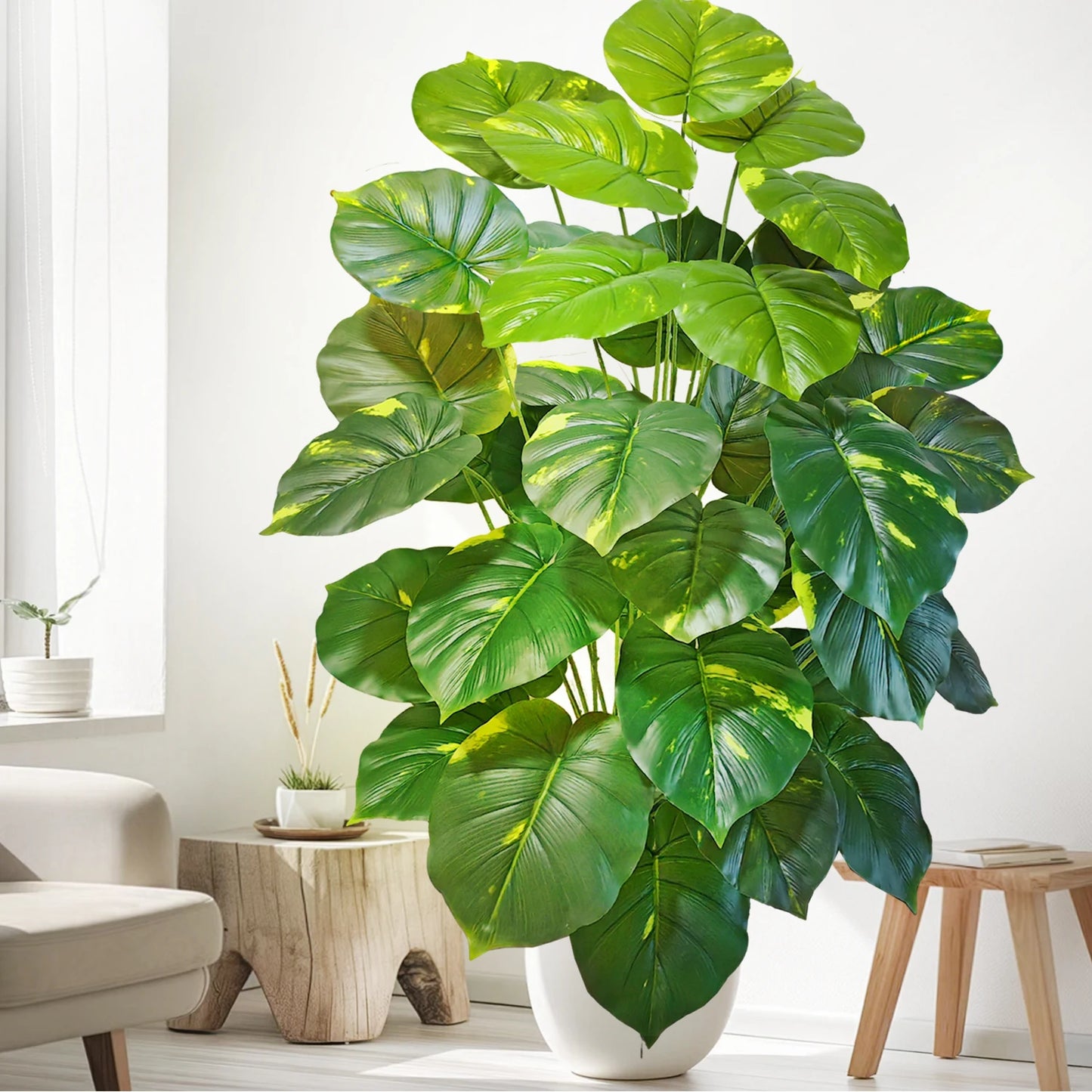 Silk Artificial Monstera Pothos Leaf Indoor Plant
