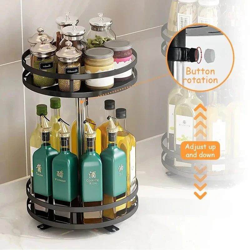 3 Tier Stainless Steel 360 Rotating Spice Rack