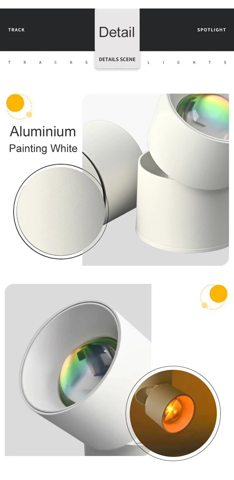 LED Sunset Lamp - Adjustable Angle Ceiling Spotlight | Modern Surface Mounted Light