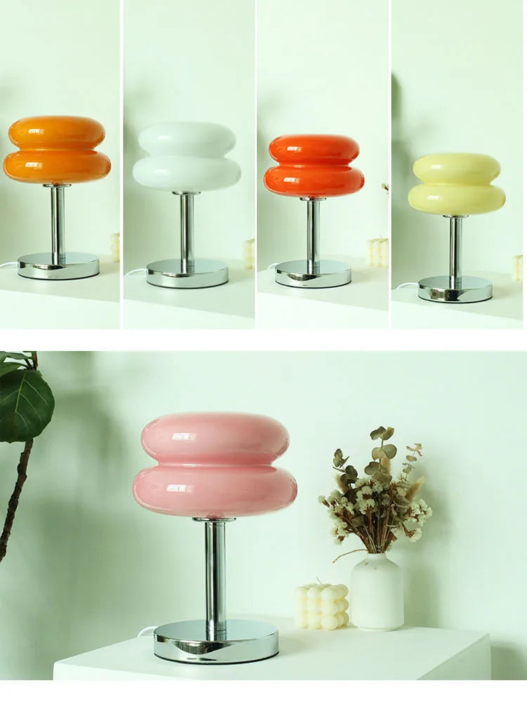 Macaron Glass Trichromatic Dimmable Table Lamp
