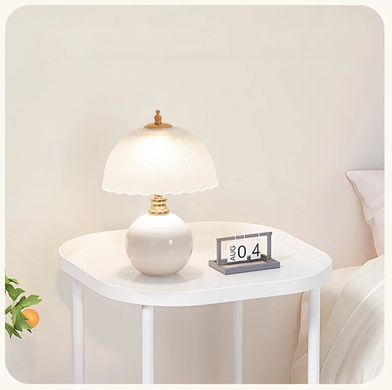Ceramic Glass USB Dimmable Desk Lamp