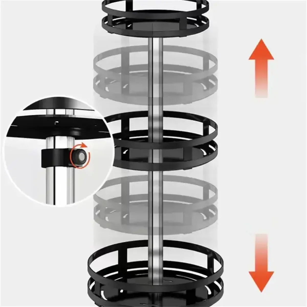 3 Tier Stainless Steel 360 Rotating Spice Rack