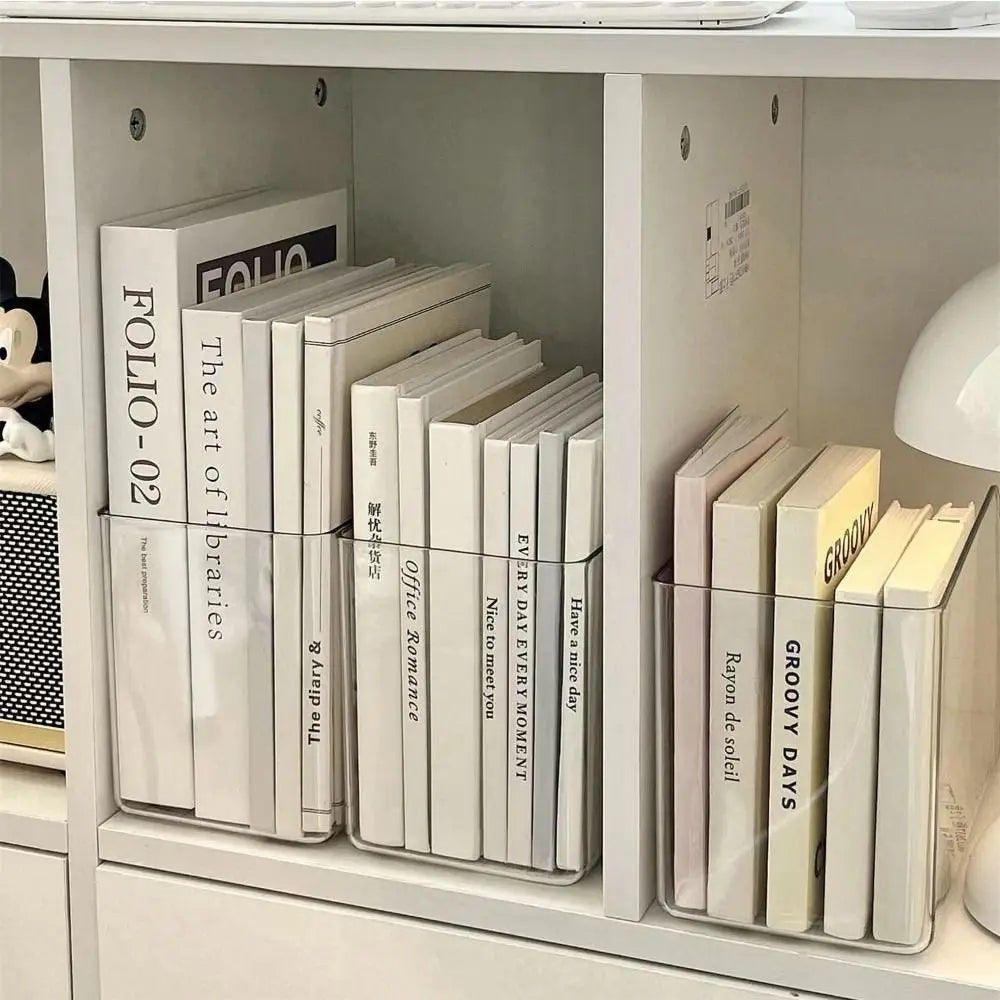 Transparent Acrylic U-Shaped Book Stand Desk Organizer