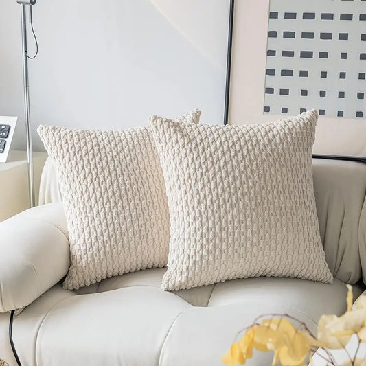 Decorative Pillow Cover — Luxury Woven Cotton Polyester Cushion