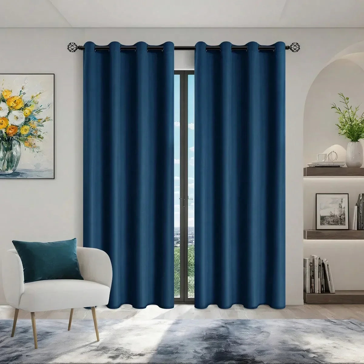 100% Light Blocking Grommet Top Blackout Drapes