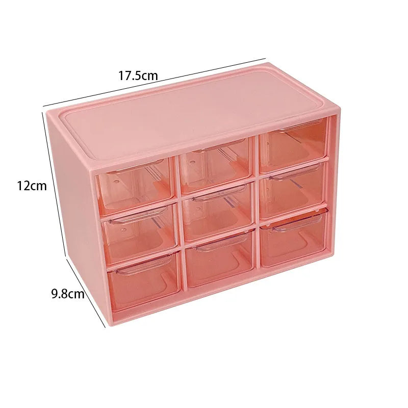 Dustproof Multi Grid Desktop Jewelry Organizer Box