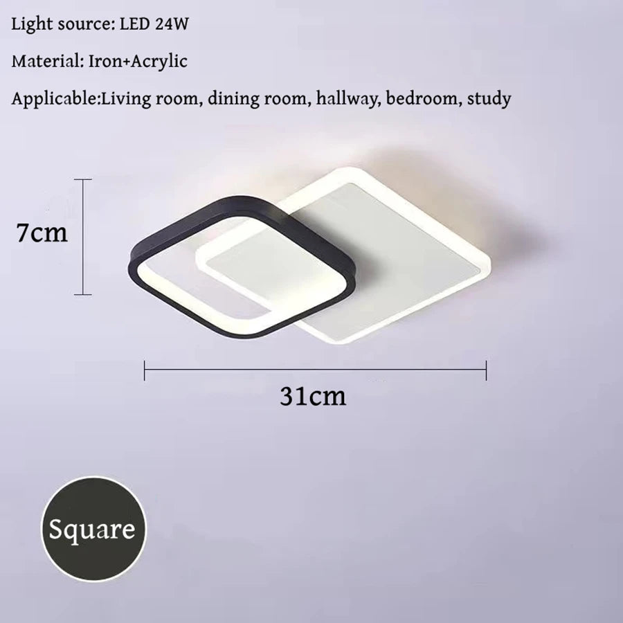 Nordic Metal Acrylic Touch Switch Ceiling Lamp