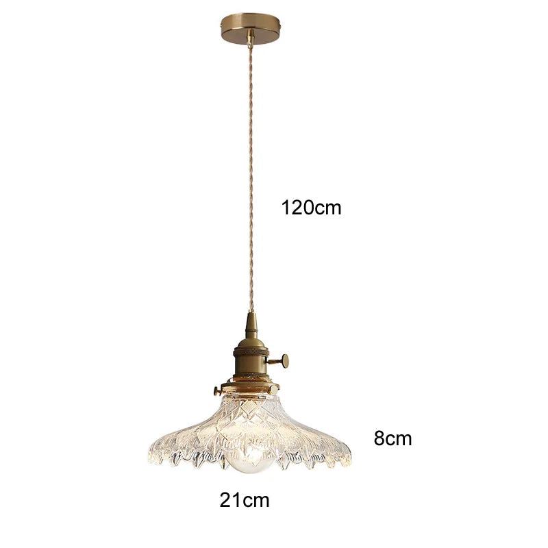 Modern White Glass Bedroom Pendant Lamp