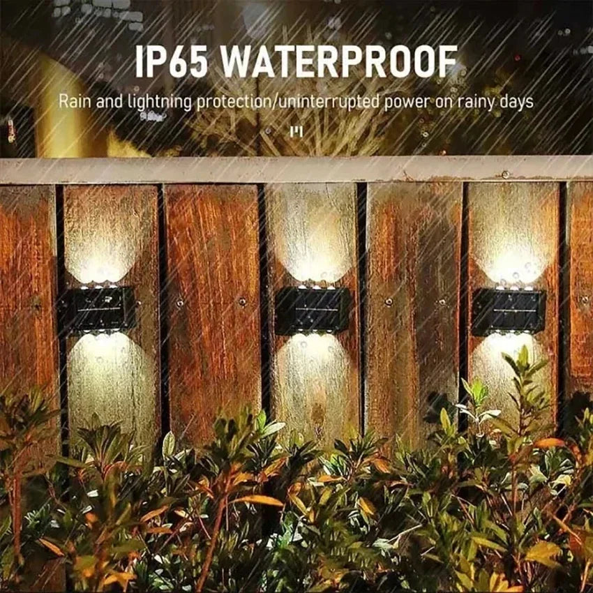 Waterproof Warm White Solar Outdoor Garden Wall Lamp