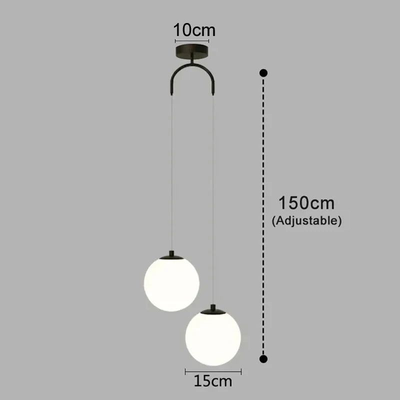 Nordic Glass Cord Pendant Lamp