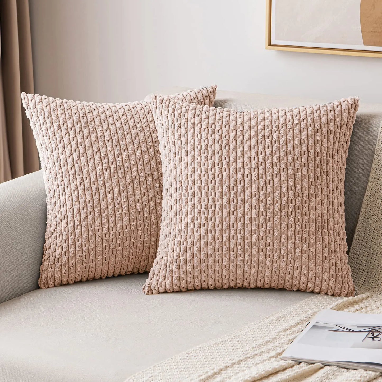 Decorative Pillow Cover — Luxury Woven Cotton Polyester Cushion
