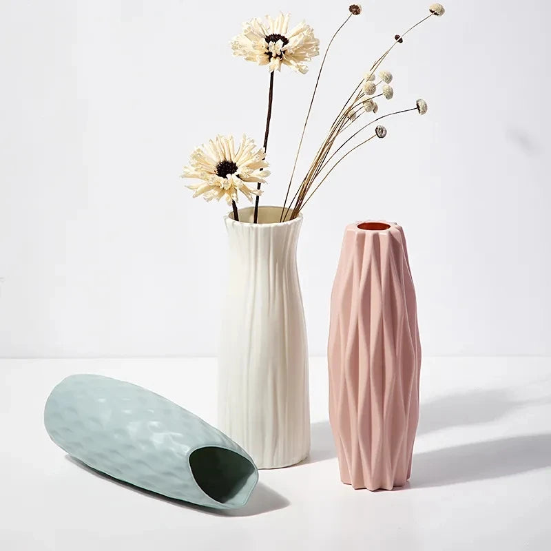 Nordic Minimalist Plastic Decorative Flower Vessel