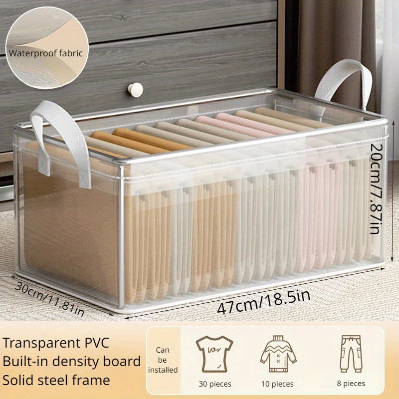 Steel Frame Transparent PVC Waterproof Storage Bin