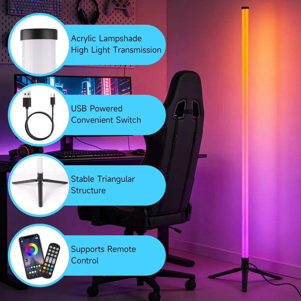 Dimmable USB Gooseneck Floor Lamp