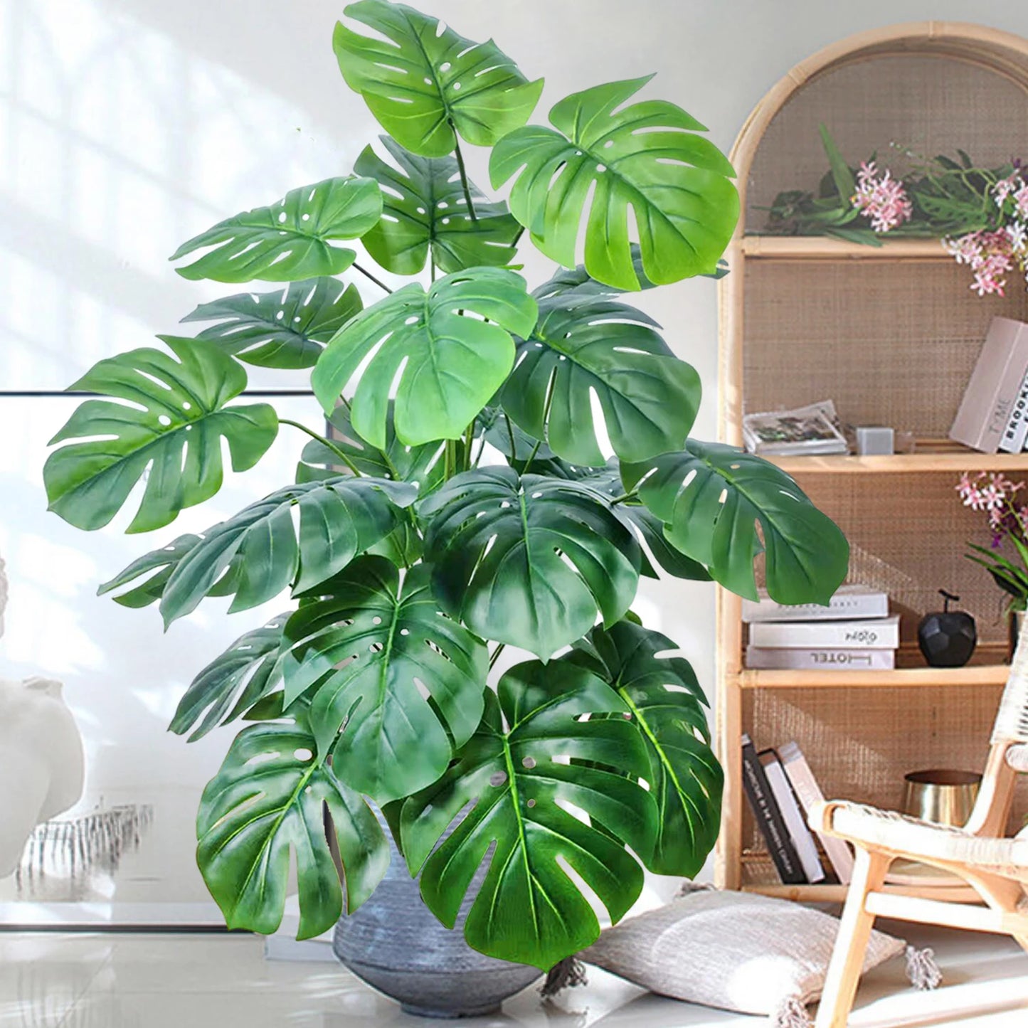 Silk Artificial Monstera Pothos Leaf Indoor Plant