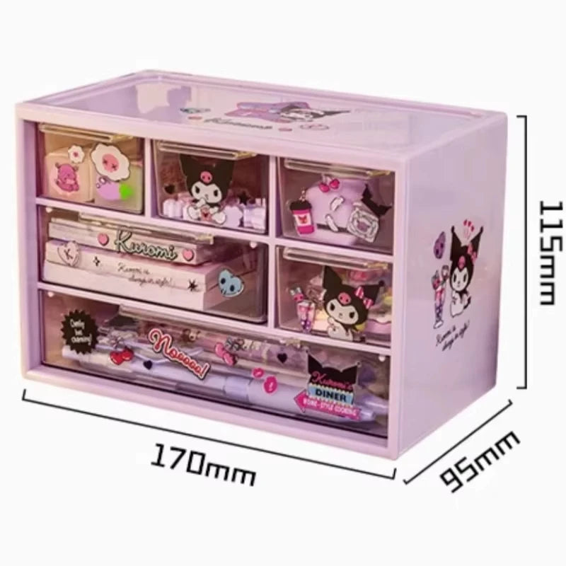 Transparent 9 Grid Desktop Office Drawer Organizer
