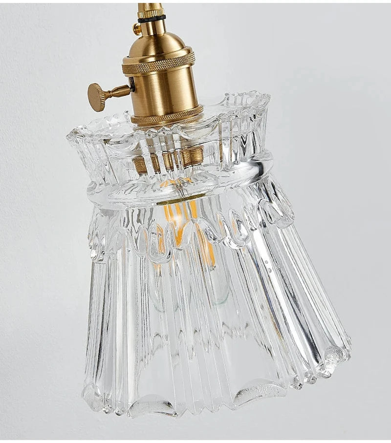 Modern White Glass Bedroom Pendant Lamp